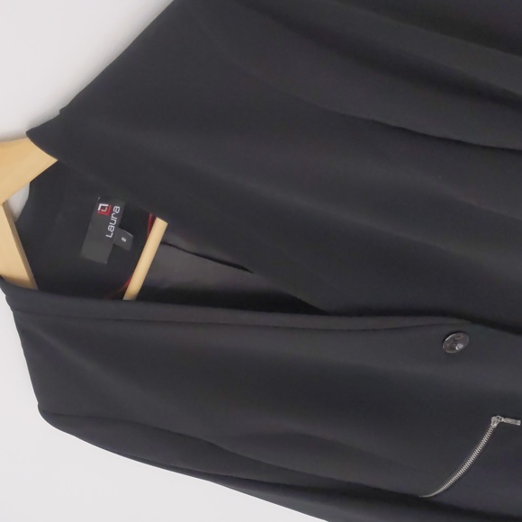 Laura Black Blazer, Button Front, Pockets, 8 - Picture 6 of 14